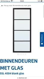 Zwarte moderne opdekdeur., Ophalen, 80 tot 100 cm, Binnendeur, Nieuw