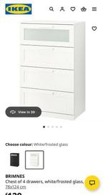 White spacious chest of 4 drawers (BRIMNES, IKEA), Ophalen, Gebruikt, 100 tot 150 cm, 50 tot 100 cm