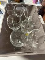 Glazen mix: 7 wijnglazen & 3 champagneglazen, Ophalen, Glas of Glazen, Effen, Glas