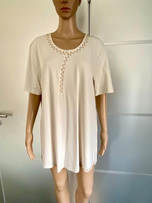 J344 Aparte lange blouse maat L=42/44 top shirt beige, Kleding | Dames, Blouses en Tunieken, Zo goed als nieuw, Maat 42/44 (L)