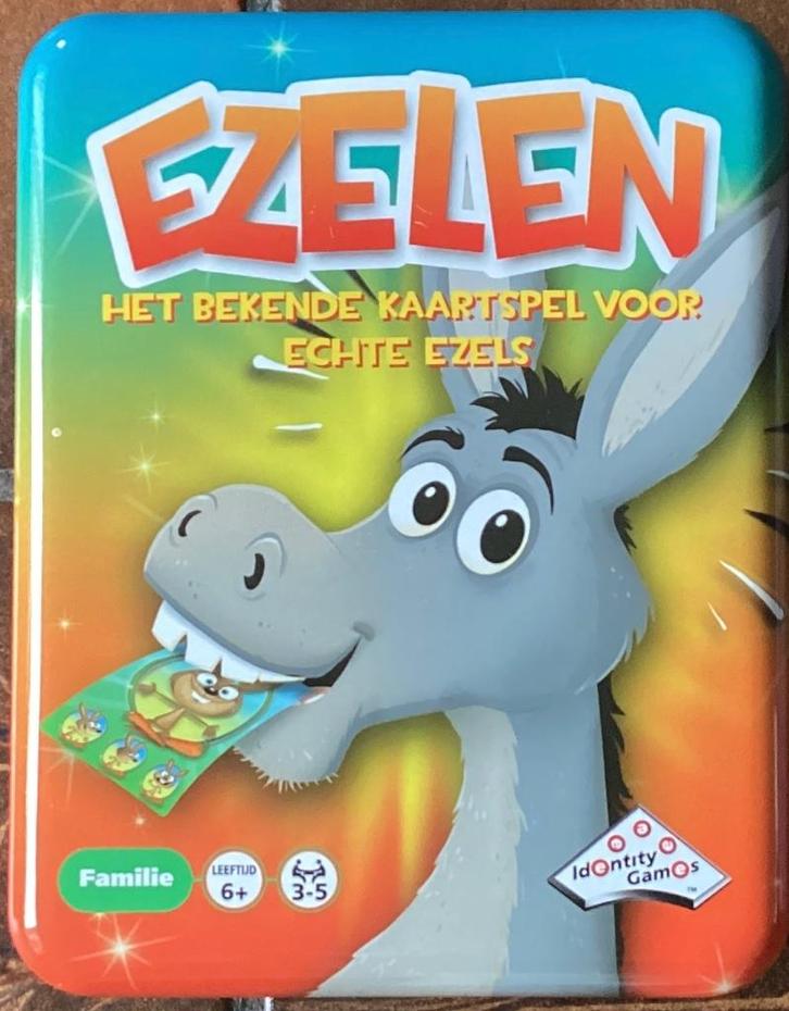 Ezelen in blikje, Hobby en Vrije tijd, Gezelschapsspellen | Kaartspellen, Zo goed als nieuw, Ophalen of Verzenden