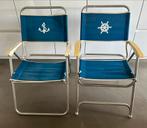 2 Blauwe Camping Stoelen - Bootstoeltjes campingstoeltjes, Ophalen of Verzenden, Gebruikt, Zeilboot of Motorboot
