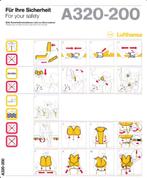 Safetycard Lufthansa Airbus A320-200, Ophalen of Verzenden, Zo goed als nieuw, Kaart, Foto of Prent