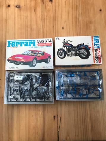 Ferrari 365GT4 & Harley Davidson SXR1200 schaal 1:38 en 1:2 beschikbaar voor biedingen