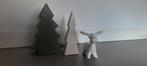 Kerstdecoratie Set: Boom & Rendier, Huis en Inrichting, Woonaccessoires | Kandelaars en Kaarsen, Grijs, Overige materialen, Ophalen of Verzenden