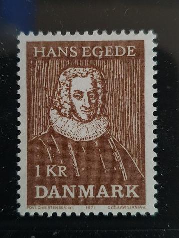 Denemarken 1971 , 1 Kr. Bruin "Hans Egede" , postfris.