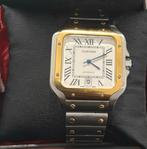 Cartier | Santos de cartier horloge heren, Sieraden, Tassen en Uiterlijk, Ophalen of Verzenden, Zo goed als nieuw, Staal, Overige merken