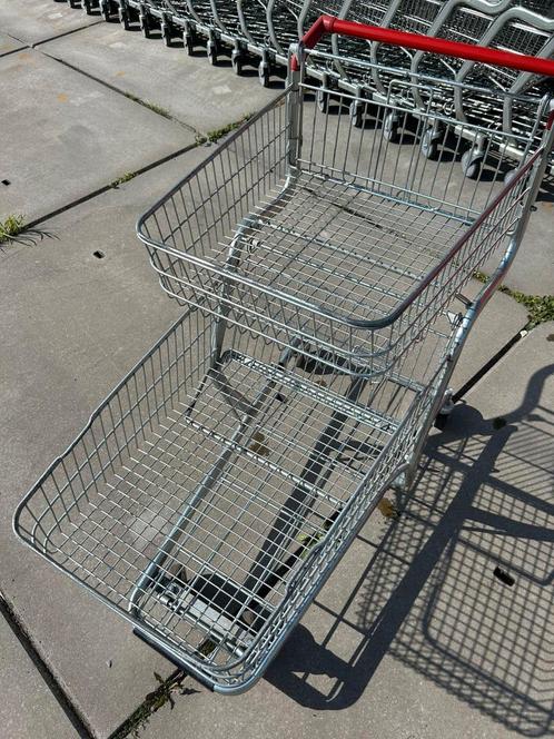 partij ca 96 winkelwagens zonder kinderzitje, Doe-het-zelf en Verbouw, Transportwagens, Gebruikt, Transportkar, 100 liter of meer