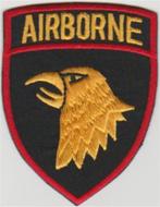 Airborne stoffen opstrijk patch embleem #1, Ophalen of Verzenden, Nieuw, Shirt