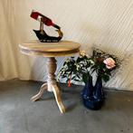 Ronde Bijzettafel / Wijntafel- 60 cm - Teakhout - TTM Wonen