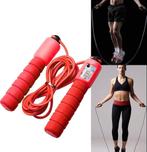 Springtouw met teller Sport Fitness Verstelbaar (Rood), Verzenden, Nieuw