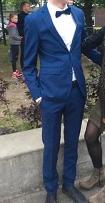 Runway tweedelig pak + Profuomo blouse en strik, Kleding | Heren, Ophalen of Verzenden, Zo goed als nieuw, Maat 48/50 (M), Blauw