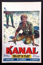 Kanal WAJDA vintage 1958 poster Poolse oorlogsfilmklassieker, Zo goed als nieuw, Verzenden