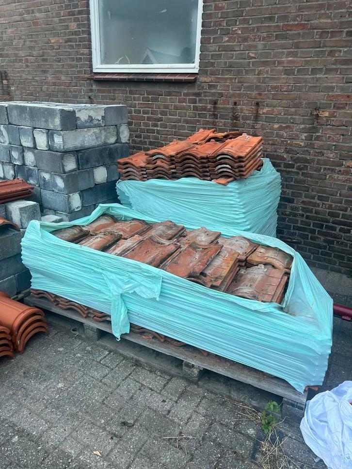 Gebruikte Dakpannen VH J. D. (+-450 stuks), Doe-het-zelf en Verbouw, Dakpannen en Dakbedekking, Gebruikt, Dakpannen, Steen of Klei