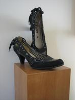 Leuke trendy zwarte canvas pumps van S.OLIVER, 40 snazzeys, Pumps, Verzenden, Zwart, Zo goed als nieuw