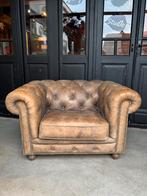 Chesterfield Fauteuil, Gebruikt, Stoer landelijk, Chesterfield, Leer