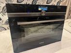 Luxe Siemens IQ700 Studio Blacksteel Combi Oven Magnetron, 60 cm of meer, Zo goed als nieuw, Oven met grill, Inbouw