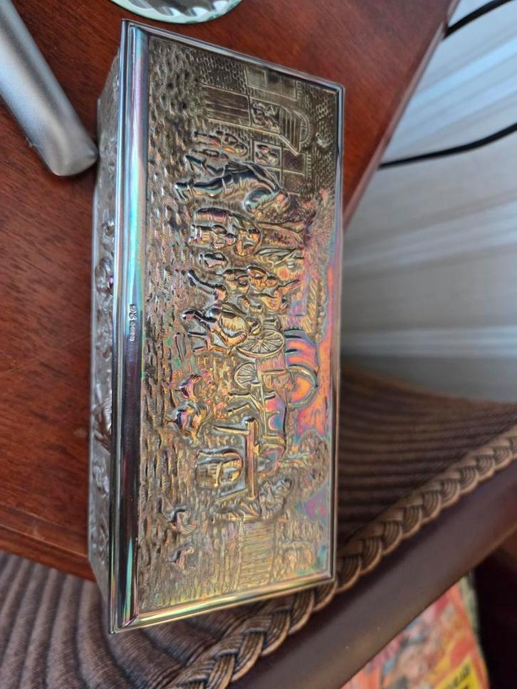 Verzilverde sierbakjes met decoratie, Antiek en Kunst, Antiek | Goud en Zilver, Zilver, Ophalen