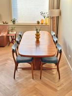 Vintage eetkamertafel Skovby Deens design hout jaren 50/60, Huis en Inrichting, Ophalen, Gebruikt, Teakhout, 200 cm of meer
