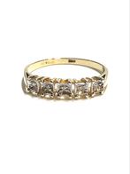 14k gouden ring met diamanten, 18 tot 19, -, -, Ophalen of Verzenden