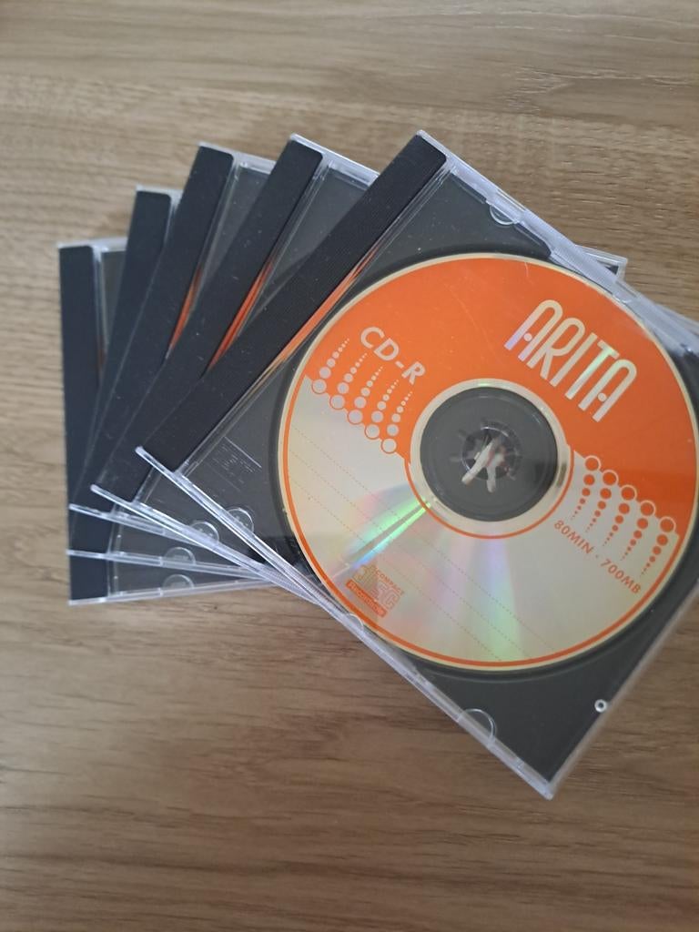 5 Arita CD-ROM's - 700MB - 80Min, Computers en Software, Beschrijfbare discs, Ophalen of Verzenden, Nieuw, Cd, Arita