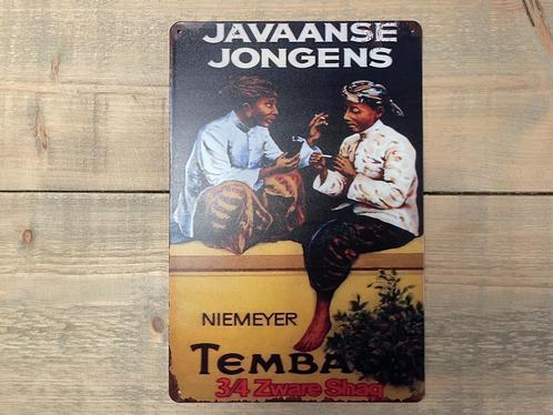 Reclamebord Javaanse Jongens - 3/4 Zware Shag 20x30, Verzamelen, Merken en Reclamevoorwerpen, Zo goed als nieuw, Reclamebord, Ophalen of Verzenden