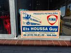 Vintage Fina Reclamebord Ets Houssa Guy, Verzamelen, Merken en Reclamevoorwerpen, Ophalen, Reclamebord, Gebruikt, .