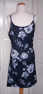 Mini Zomer Jurk Spaghetti bandjes zwart Grijs 36 38 ( Jool ), Verzenden, Zwart, Zo goed als nieuw, Maat 36 (S)