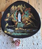 Frans handbeschilderd Lourdes / Maria wandbord, Longwy, Antiek en Kunst, Curiosa en Brocante, Ophalen of Verzenden