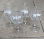 Perrier glazen 4x logo bronwater mineraalwater glas, Glas of Glazen, Ophalen of Verzenden, Overige stijlen, Glas