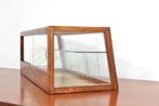 Antieke toonbankvitrine winkelvitrine Minks eiken 20s, Ophalen of Verzenden, Gebruikt