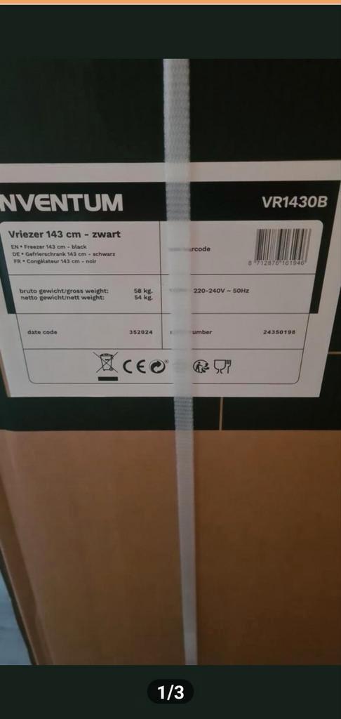 Diepvrieskist Inventum VR1430B - Nieuw in doos!, Witgoed en Apparatuur, Vriezers en Diepvrieskisten, Nieuw, Vrijstaand, Vrieskist