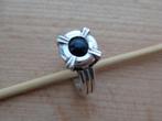 zilveren ring met onyx steen [156], Verzenden, Zo goed als nieuw, 17 tot 18, Dame