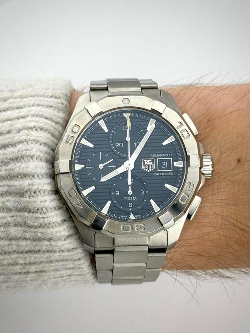TAG Heuer – Aquaracer Chronograph 300M., Sieraden, Tassen en Uiterlijk, Horloges | Heren, Zo goed als nieuw, TAG Heuer, Staal