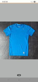 Sportshirt, hardloopshirt, Nike Pro Combat, M, ZGAN, Maat 38/40 (M), Blauw, Nike, Ophalen of Verzenden