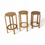Vintage Scandinavische Krukken - Set van 3, Huis en Inrichting, Barkrukken, Ophalen, Gebruikt, 60 tot 90 cm, Huysmans