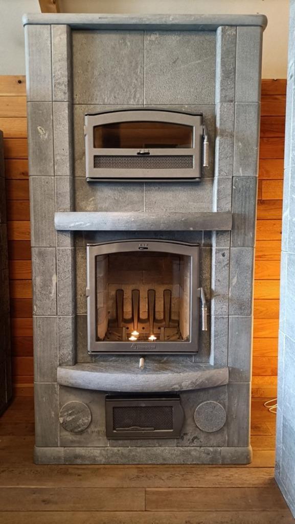 Nunnauuni Lydia met oven speksteenkachel speksteen kachel, Huis en Inrichting, Kachels, Gebruikt, Vrijstaand, Houtkachel, Hout