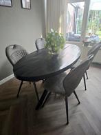 Mooie ovale eettafel van mango hout 180 x 90, Ophalen, Gebruikt, 50 tot 100 cm, Vijf personen of meer