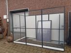 Grote antraciet aluminium voliere met dikke gaas, Ophalen, Gebruikt, Aluminium, Volière