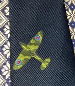 Vliegtuigen stropdas groen in schutkleuren, Ophalen of Verzenden, Nieuw, Blauw