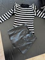 Geisha leren broek rokje zwart maat 152, Kinderen en Baby's, Kinderkleding | Maat 152, Broek, Geisha, Meisje, Ophalen of Verzenden