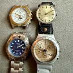 4-tal horloges: Zentra, Swatch, Timex & Eden Switzerland, Overige merken, Staal, Gebruikt, Staal