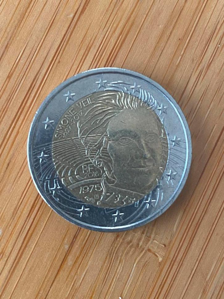 Frankrijk 2018 - 2 Euro Simone Veil, Postzegels en Munten, Munten | Europa | Euromunten, Losse munt, 2 euro, Frankrijk, Ophalen of Verzenden
