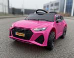 Audi RS6 12v zwart Afstandsbediening - Bluetooth - Leder NIE, Kinderen en Baby's, Speelgoed | Buiten | Voertuigen en Loopfietsen