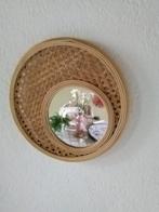 Leuke bamboe spiegel 30 cm doorsnede, Minder dan 50 cm, Rond, Ophalen of Verzenden, Zo goed als nieuw