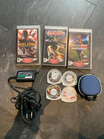 PSP games + PSP adapter beschikbaar voor biedingen