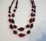 Vintage twee strengen collier met Venetiaanse glaskralen '60, Sieraden, Tassen en Uiterlijk, Antieke sieraden, Ophalen of Verzenden