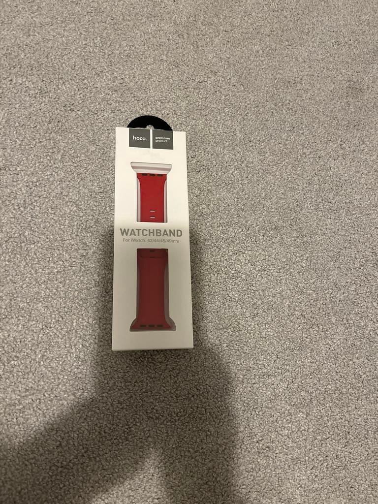 Rood Apple Watch Band 42/44/45/49mm, Ophalen, Nieuw, Telefoonhanger of Accessoire, Apple iPhone