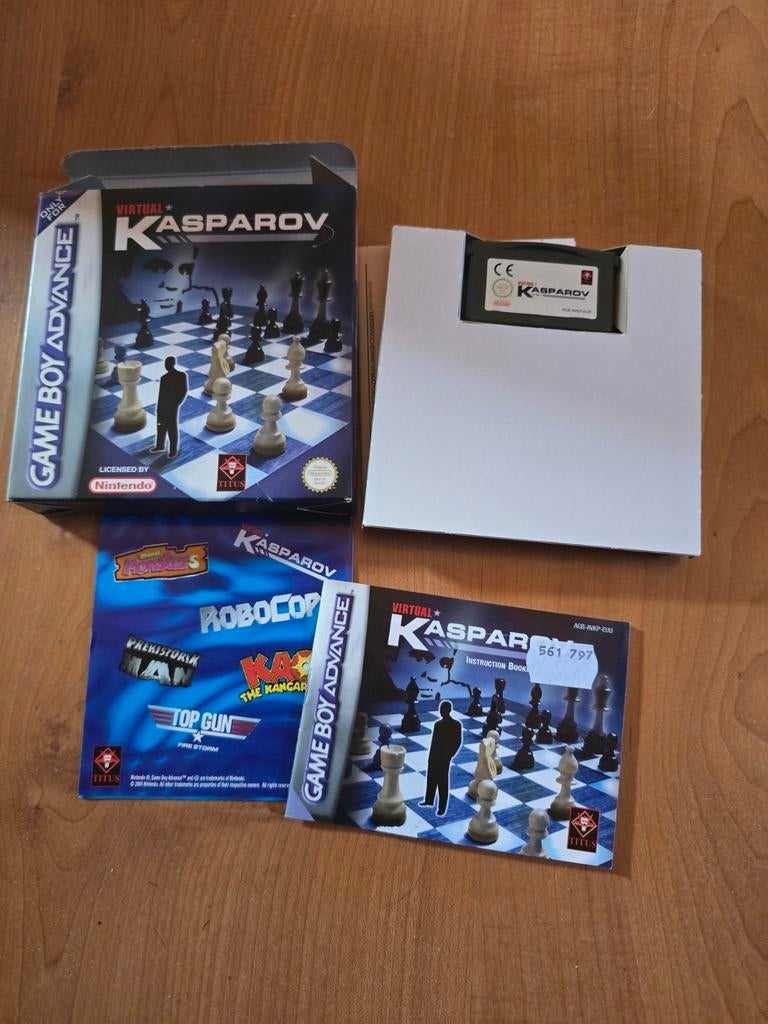 Virtual Kasparov - Game Boy Advance (GBA) - Schaakspel, Spelcomputers en Games, Games | Nintendo Game Boy, Zo goed als nieuw, Strategie en Constructie
