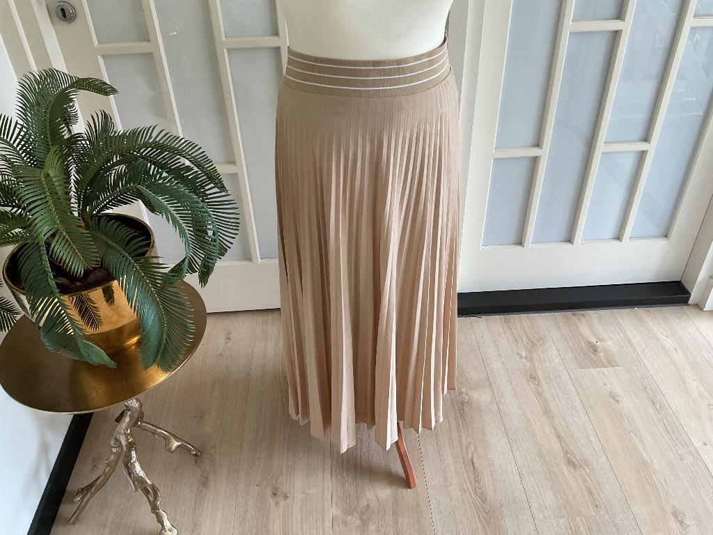 Simple plisse Rok mt.xl nieuw, Beige, Simple, Maat 46/48 (XL) of groter, Nieuw